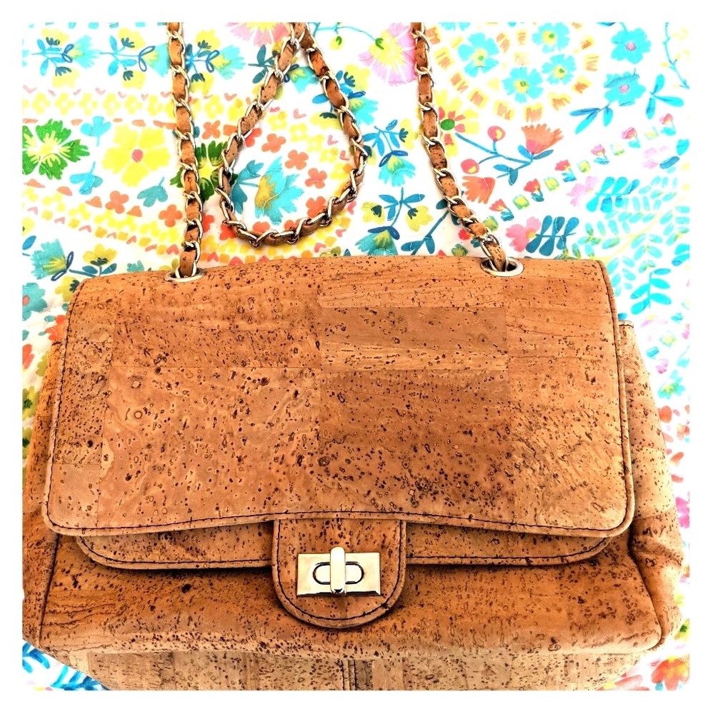 Queork satchel purse with chain strap
